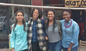 Monica Garcia, Ayohenia Chaney, Brytanee Brown and Tia hicks (left to right) helped organize the community forum.
