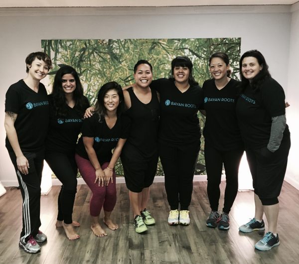 Rose Foronda, center, founder of the Bayan Roots wellness center with her wellness team at the studio, 2575 MacArthur Blvd, Oakland. (Photo courtesy of Molly Baskin)