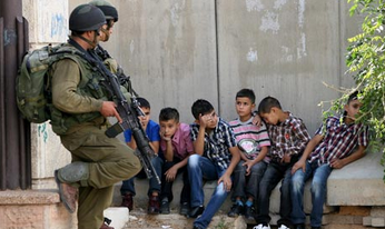Palestinian children held in Israeli detention Source Adameer