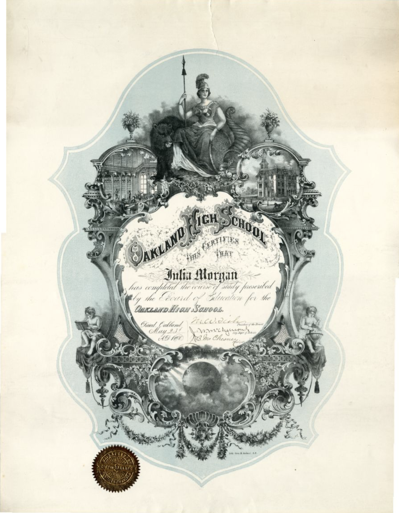 Julia Morgan diploma